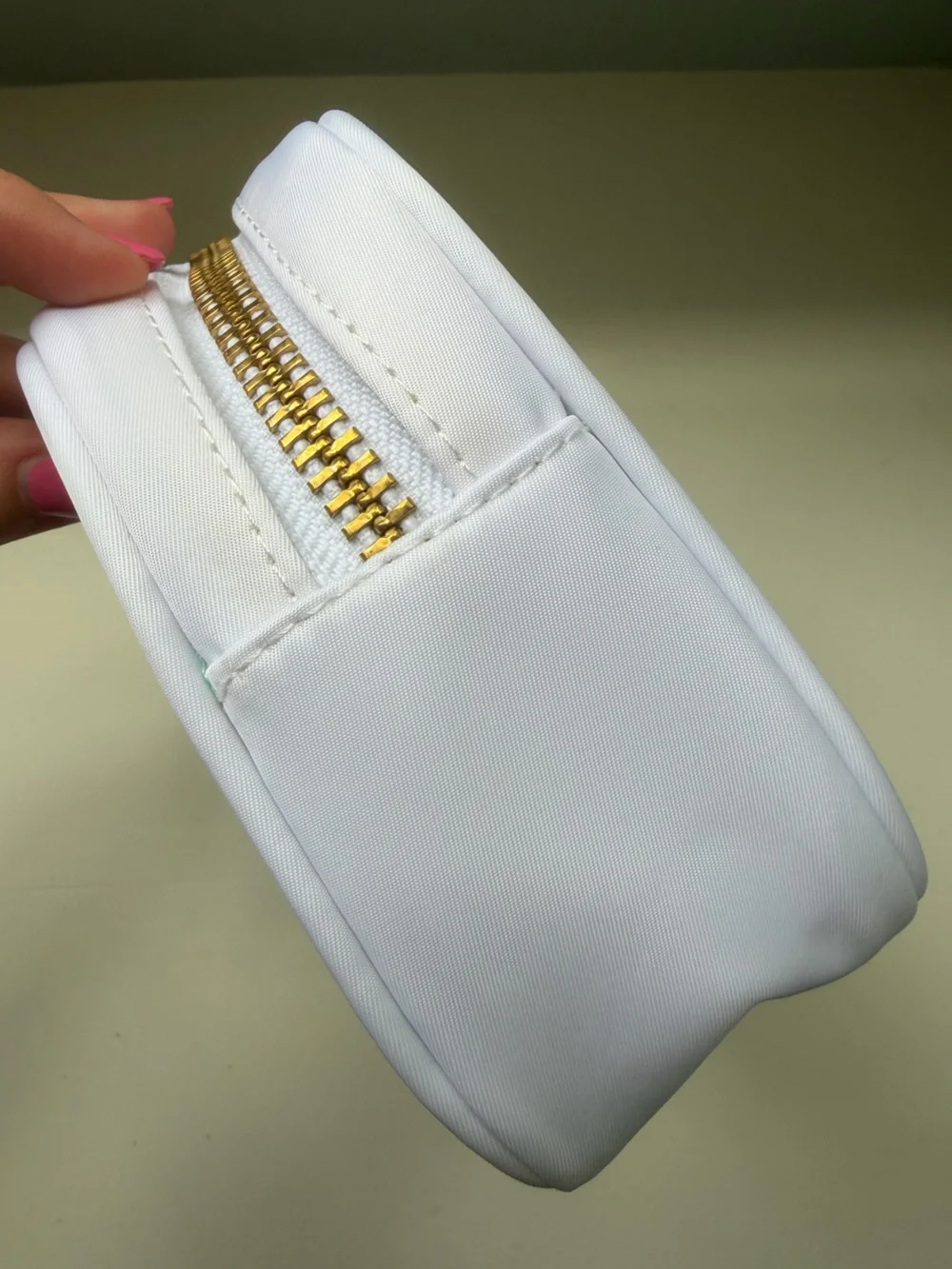 Stoney Clover Lane White Clear Top Plaid Cosmetic Pouch - Pastel Multicolor
